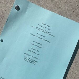 Family Guy 2006 Sibling Rivalry Production Used Color Draft Blue Script BERTRAM!